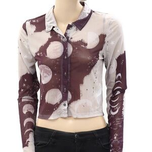 Free People We The Free Moon and stars mesh top
